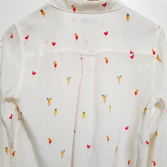 Rails Silk Cocktail Hour Button Down Blouse. Size: XS. - Picture 4 of 8
